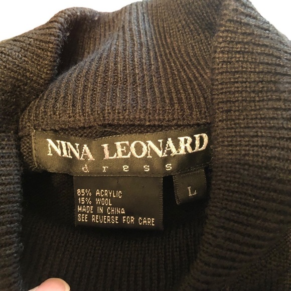 Nina Leonard Sweater Dress with Vest - Picture 3 of 13